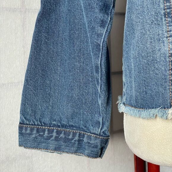 1 Sunset Lane Vintage Vibe 100% Cotton Button Down Denim Jacket (Size: Medium) - Picture 5 of 9